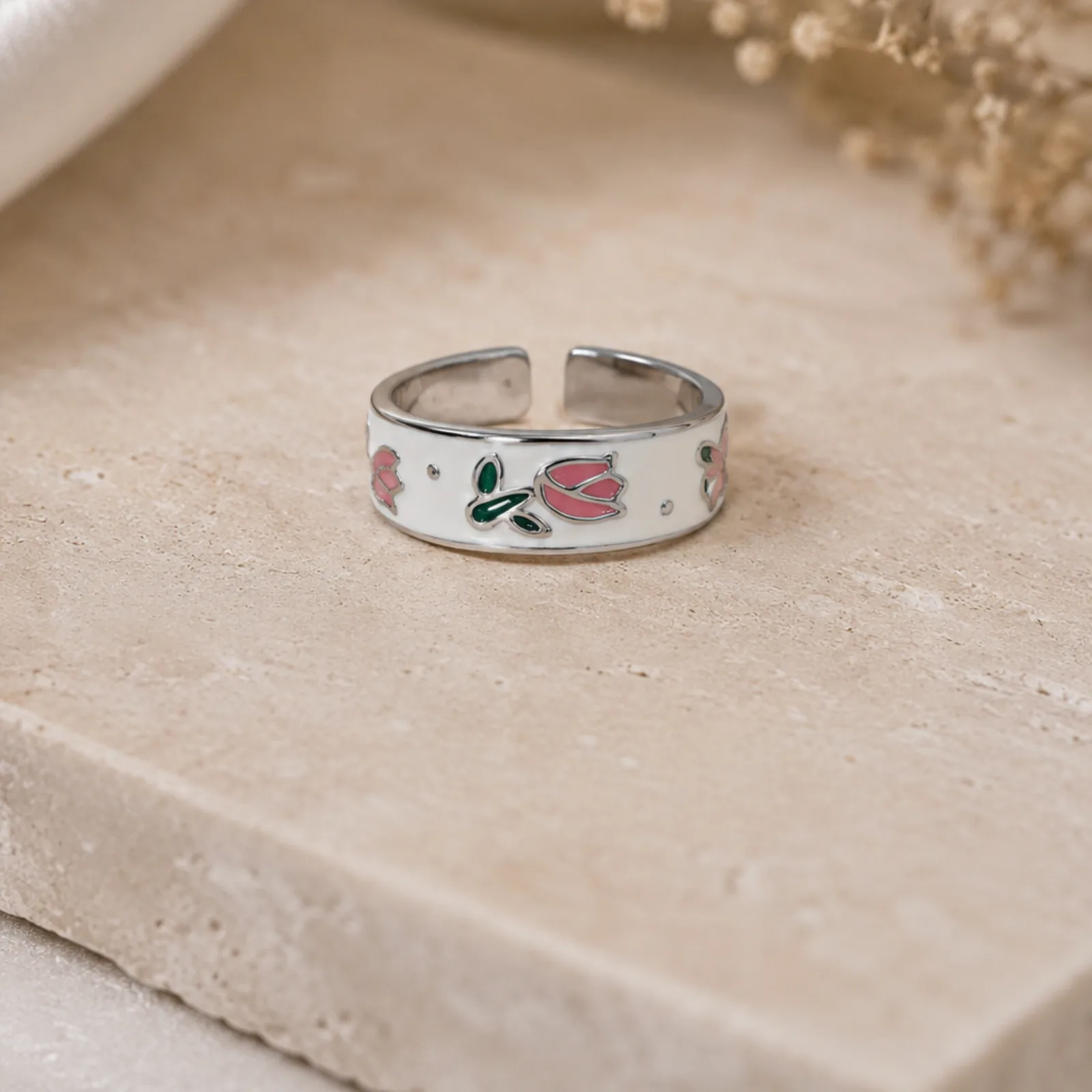 Pink Tulip Ring