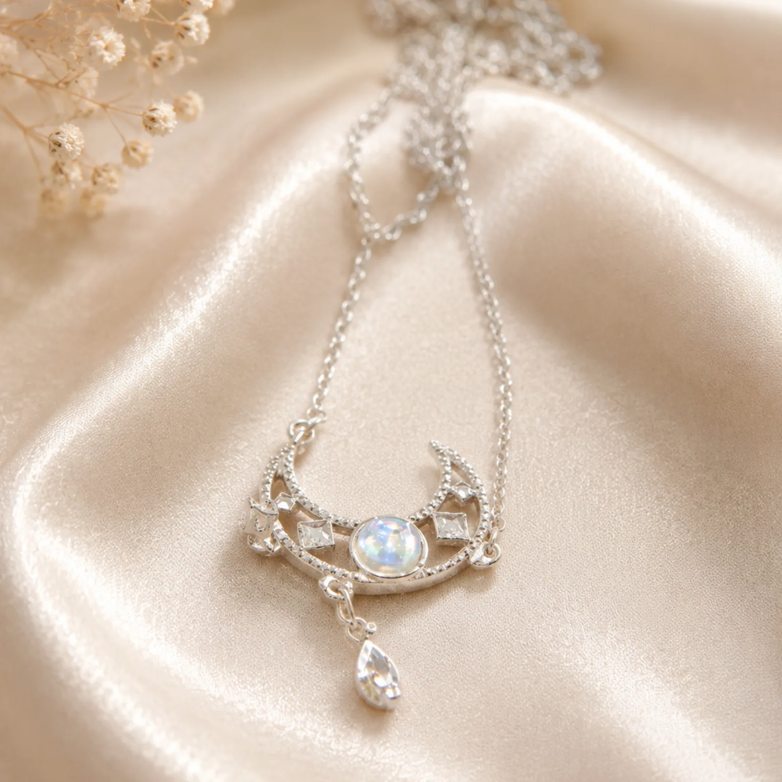 Moonlit Crescent Necklace