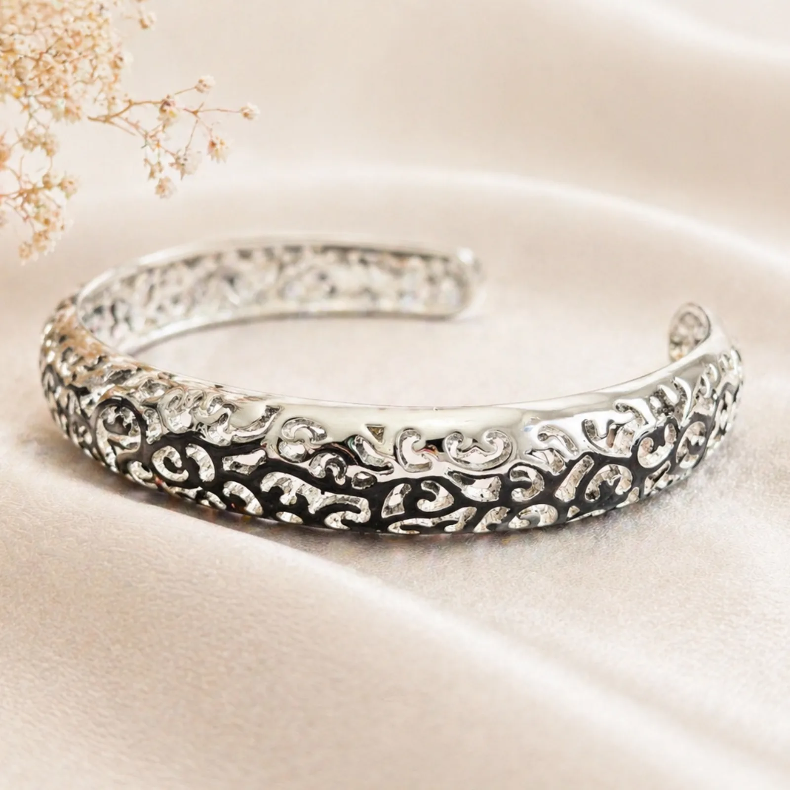 Sterling Silver Filigree Cuff Bracelet